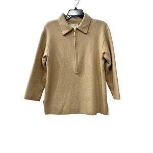 ESCADA MARGARETHA LEY Size 34 Wool Cashmere Silk Blend Half zip Sweater *Stains*